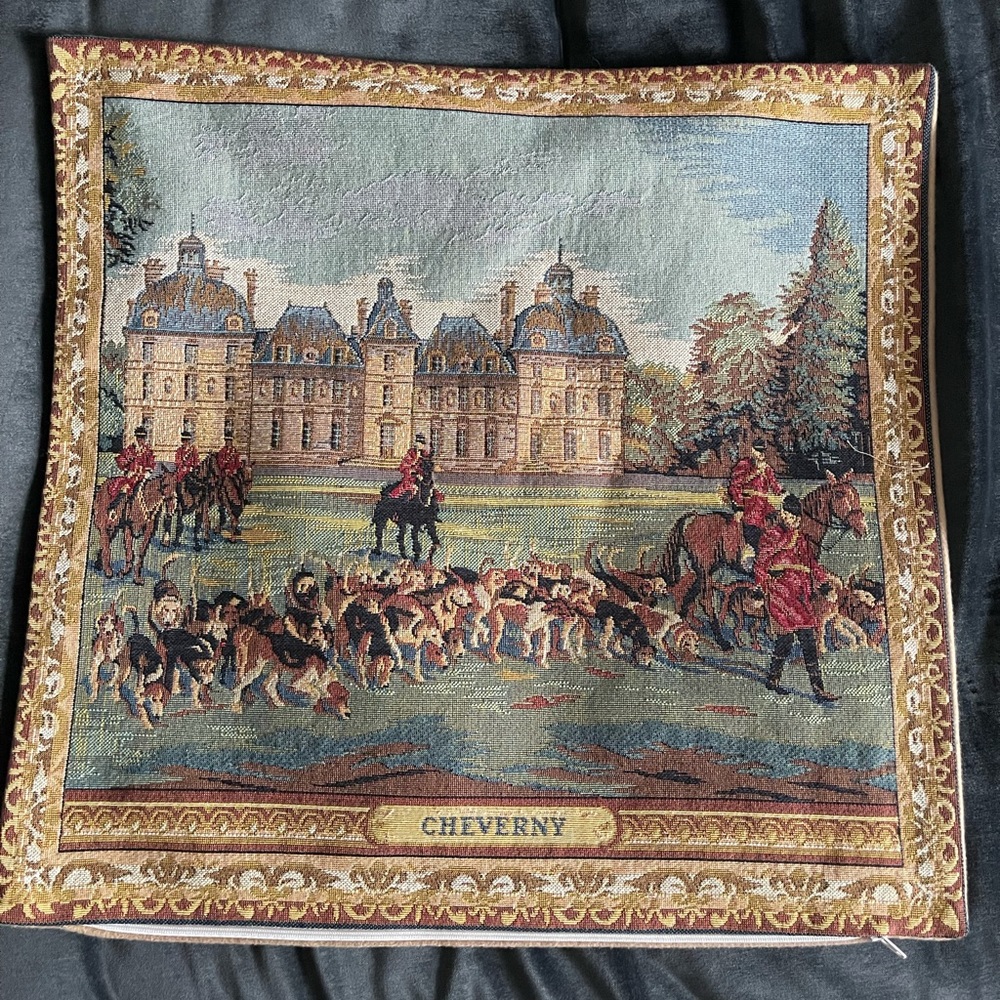 Jules Pansu France Cheverny tapestry pillow cover
